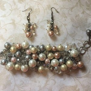 Jewel Kade Chunky Bracelet and Matching Earrings
